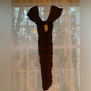 Beautiful and brown dress 95% polyester